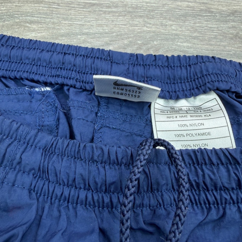 Nike Track Pants Mens Medium Blue Baggy Woven Windbreaker Ankle Zip Swoosh Y2K - Picture 6 of 14